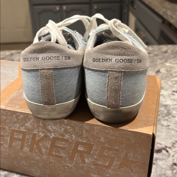  Light Blue DenimSneakers with Silver Star